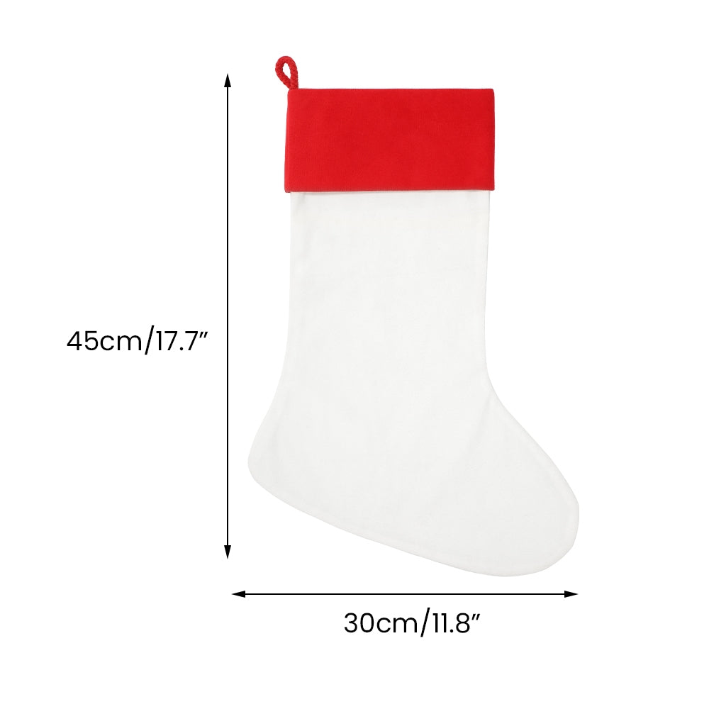 Sublimation blank charpie red christmas stocking