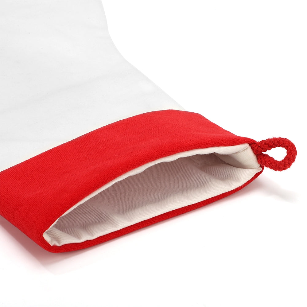 Sublimation blank charpie red christmas stocking