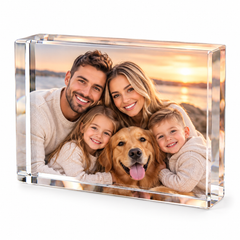 Small Crystal Block - Square Corners - 8 x 6 x 1.9 cm
