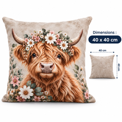 Polyester PU Cushion Cover Beige 40 x 40