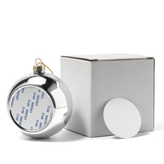 silver sublimation christmas bauble