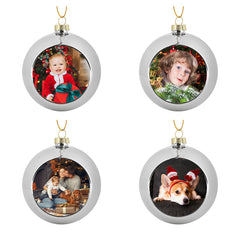 silver sublimation christmas bauble