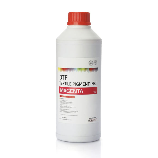 DTF Ink - 1L - Magenta bottle for textile printing, ideal for DTF printers and vibrant fabric designs. High-quality magenta DTF consumable.