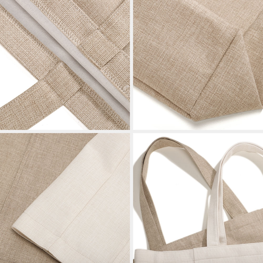Sublimation Dark Linen Yoga Tote Bag