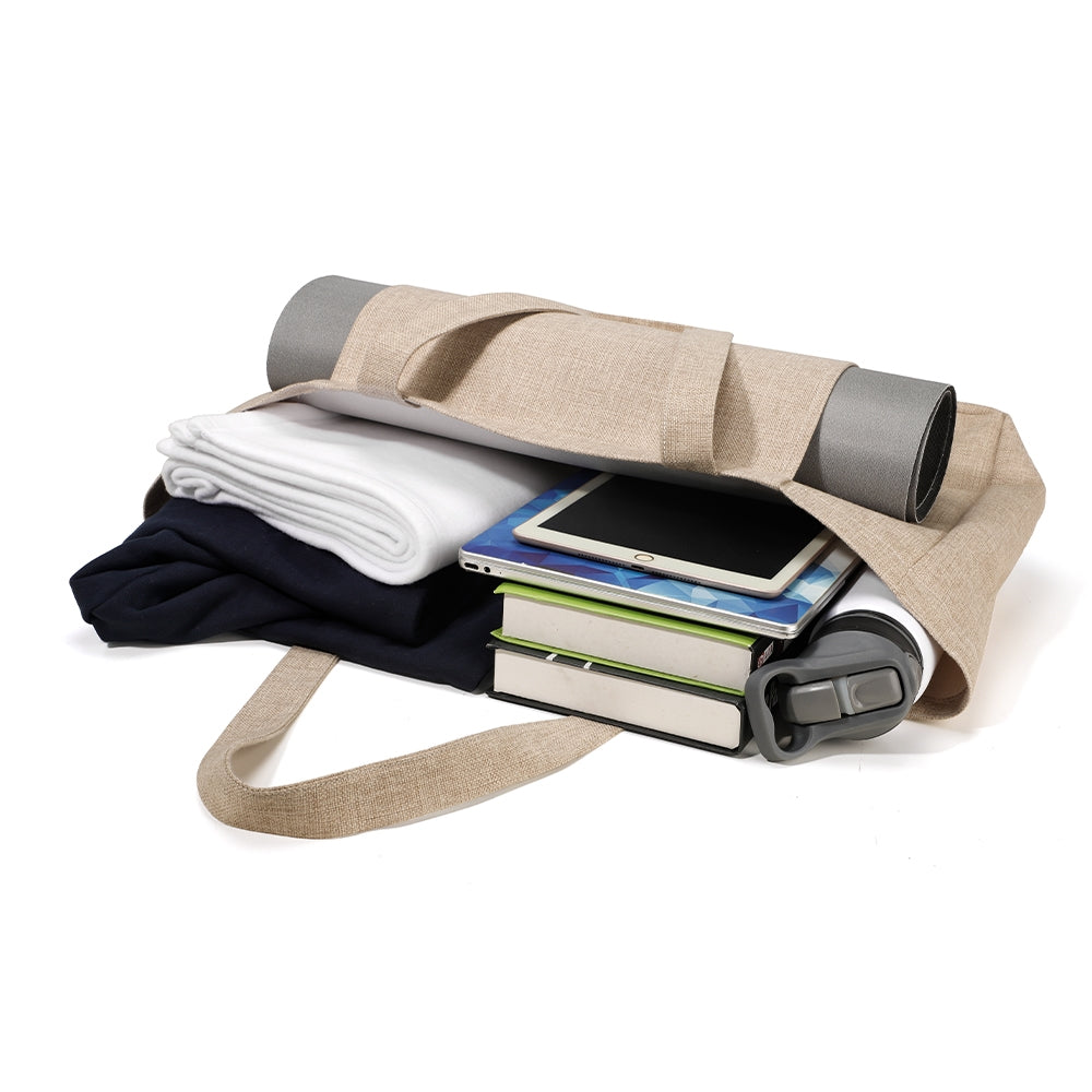 Sublimation Dark Linen Yoga Tote Bag