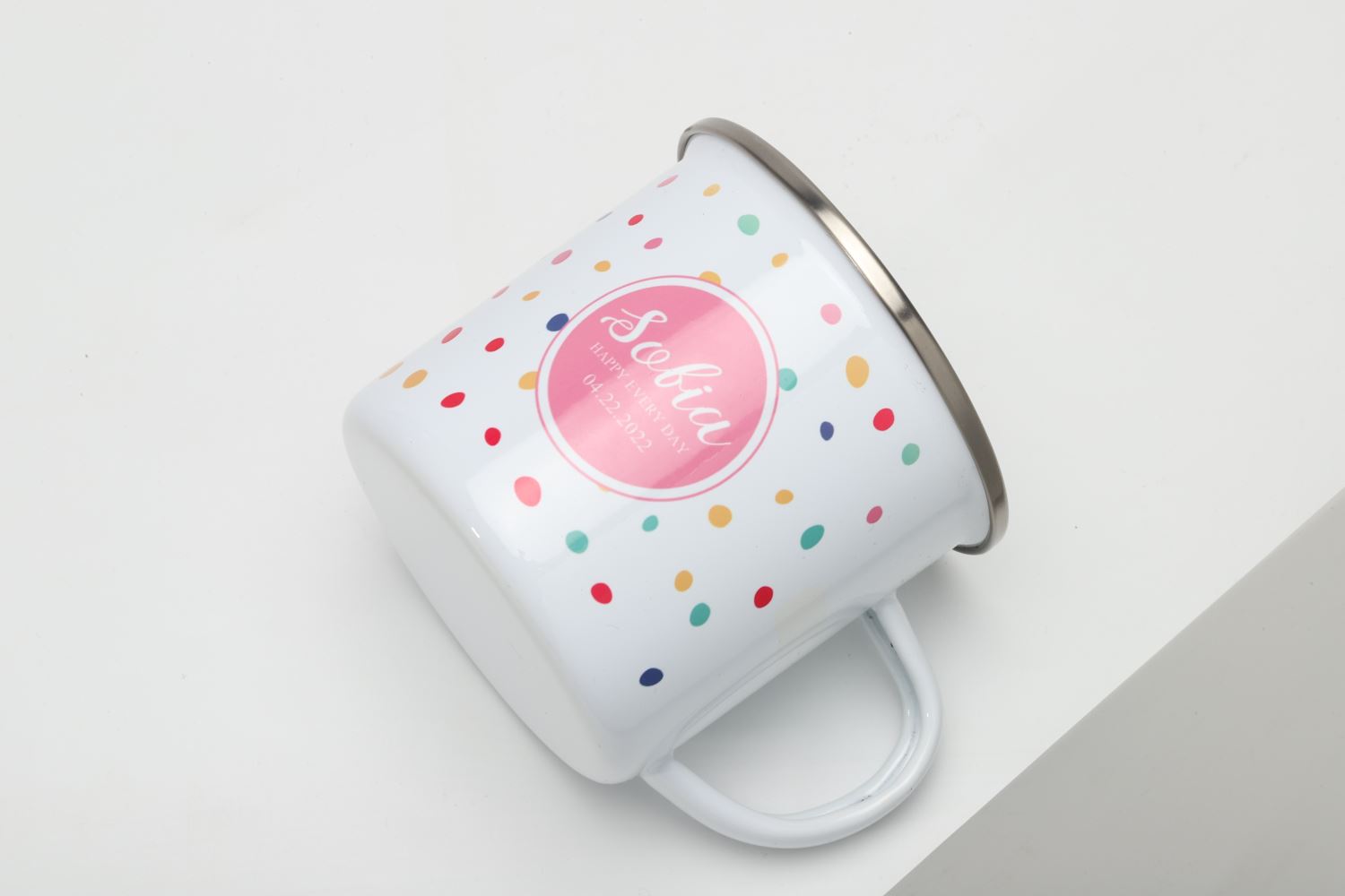 Enamel 12oz Photo Mug + Gift box