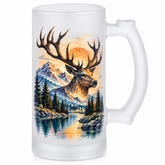 Glass Beer Stein - 16oz x2 PCS