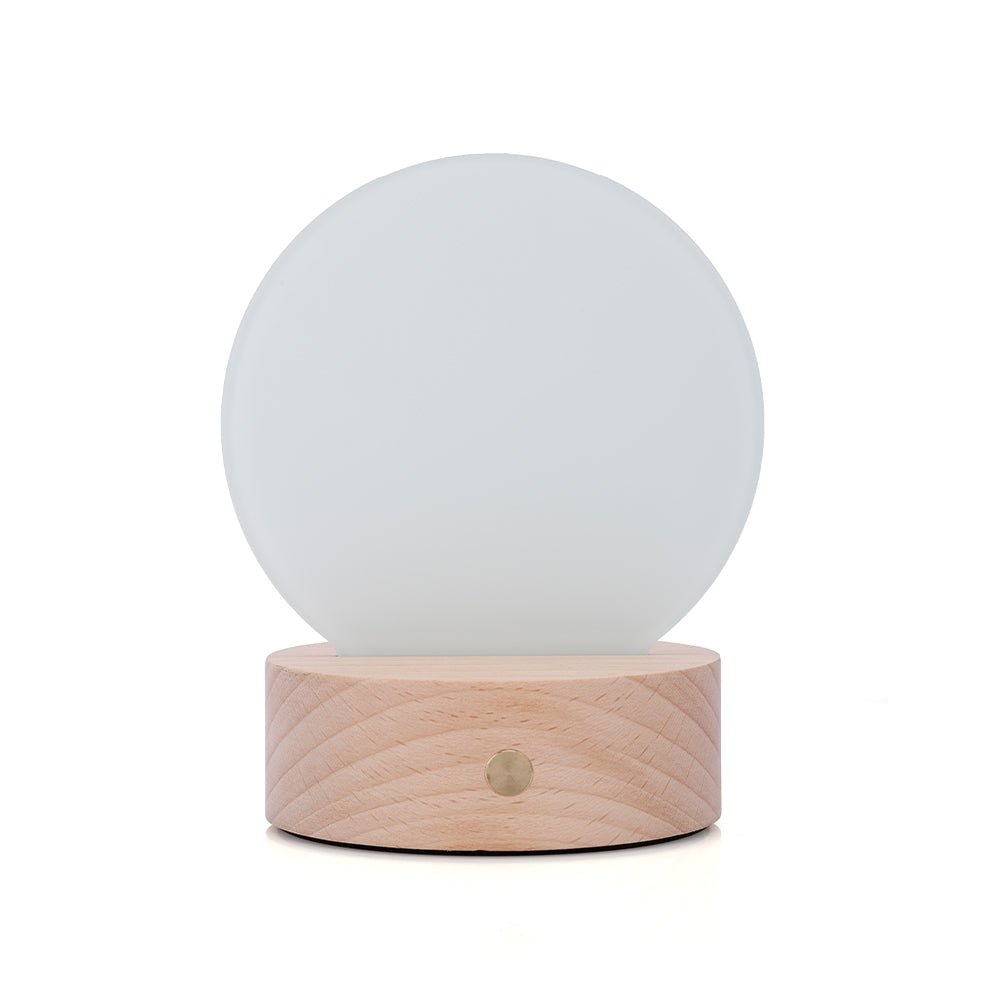 Glass Photo Panel with LED Base-Round Shaped-12x12.5cm