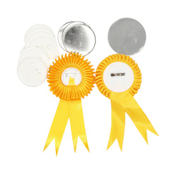 Rosette - Yellow - 58mm Badge