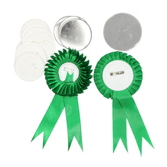 10x Rosette - Green - 58mm Badge