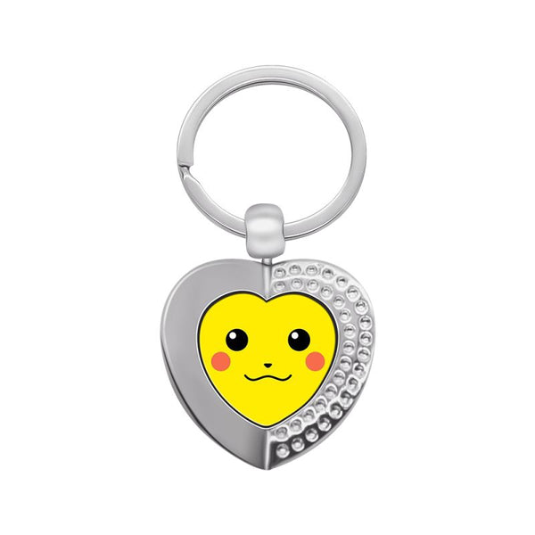 Love heart rhinestone  - Keyring