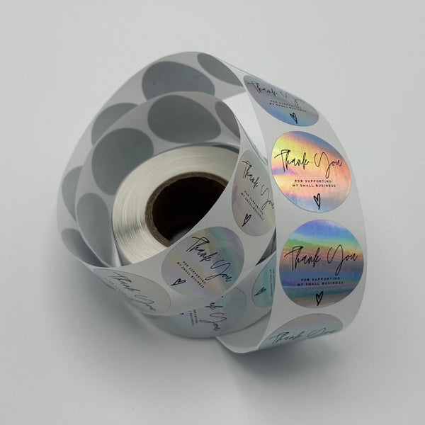 Shiny Thank You (for supporting my small business) - Sticker