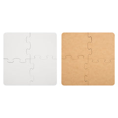 Sublimation blank Jigsaw MDF Coaster 4pcs w/cork
