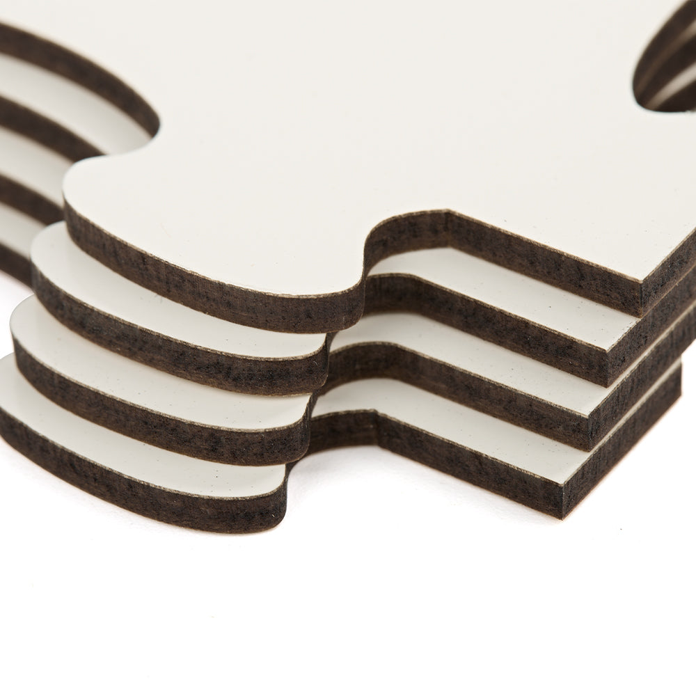 Sublimation blank Jigsaw MDF Coaster 4pcs w/cork