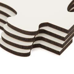 Sublimation blank Jigsaw MDF Coaster 4pcs w/cork