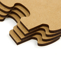 Sublimation blank Jigsaw MDF Coaster 4pcs w/cork
