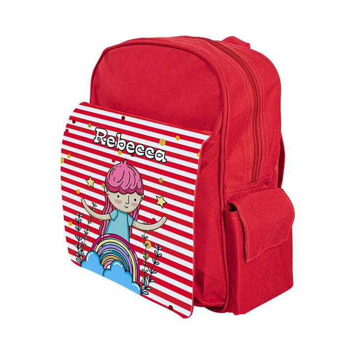 sublimation Red Kids Backpack