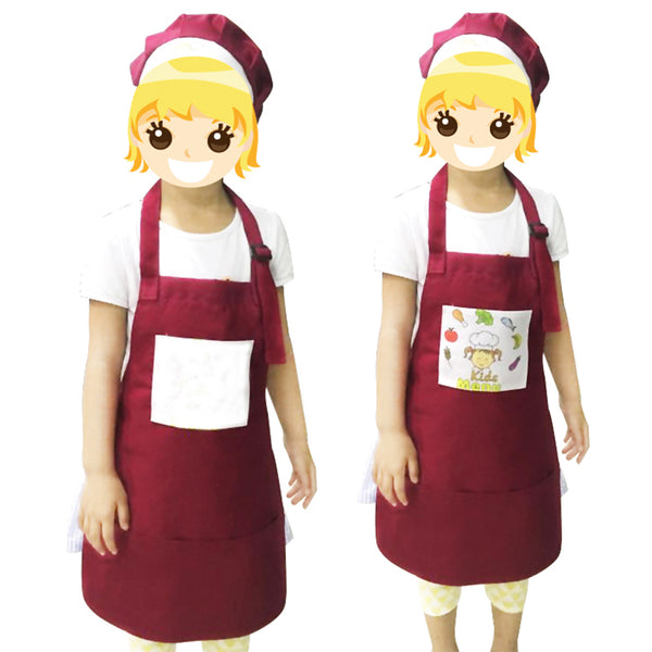 Kids Apron with hat - Red