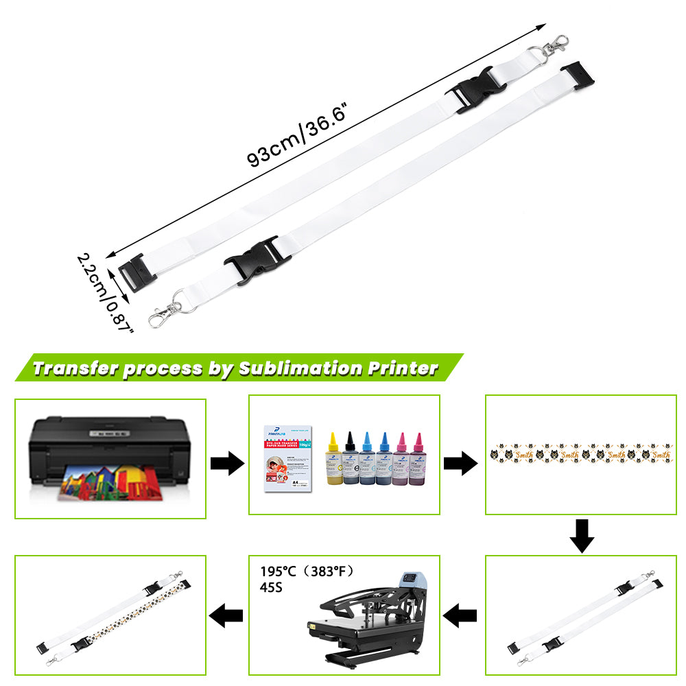 Sublimation blank Lanyard with clasp and buckle