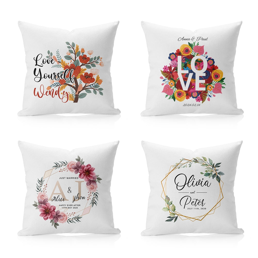 Linen Cushion Cover White 40 x 40