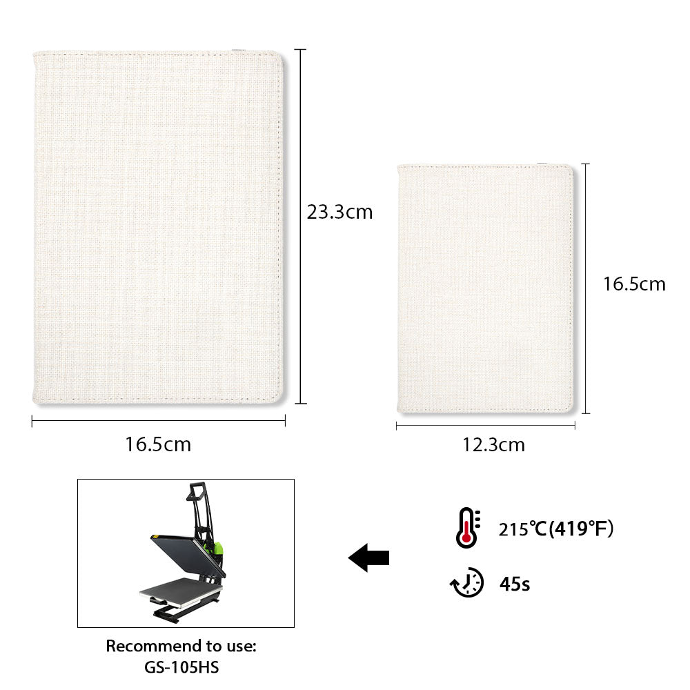 Linen Notepad A5 - Lined paper