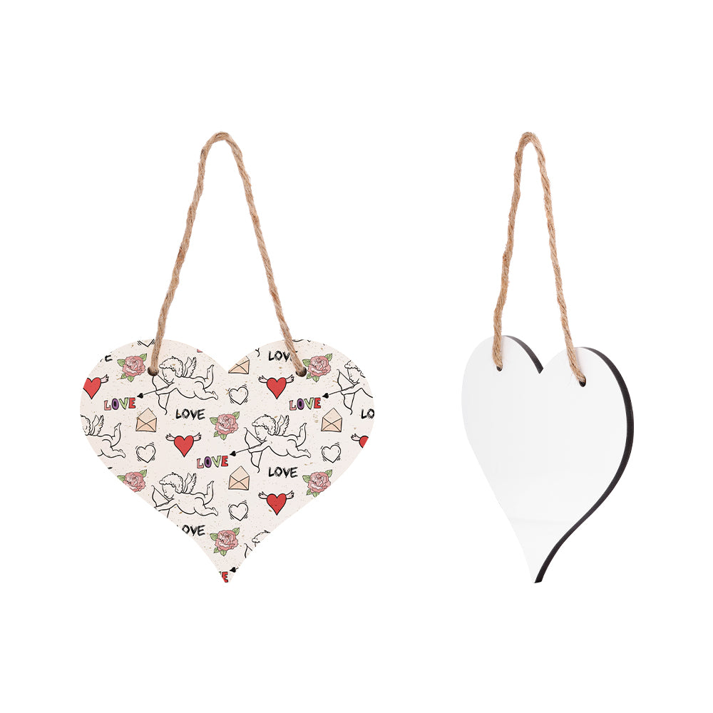 MDF Love Heart Plaque - Single side printable
