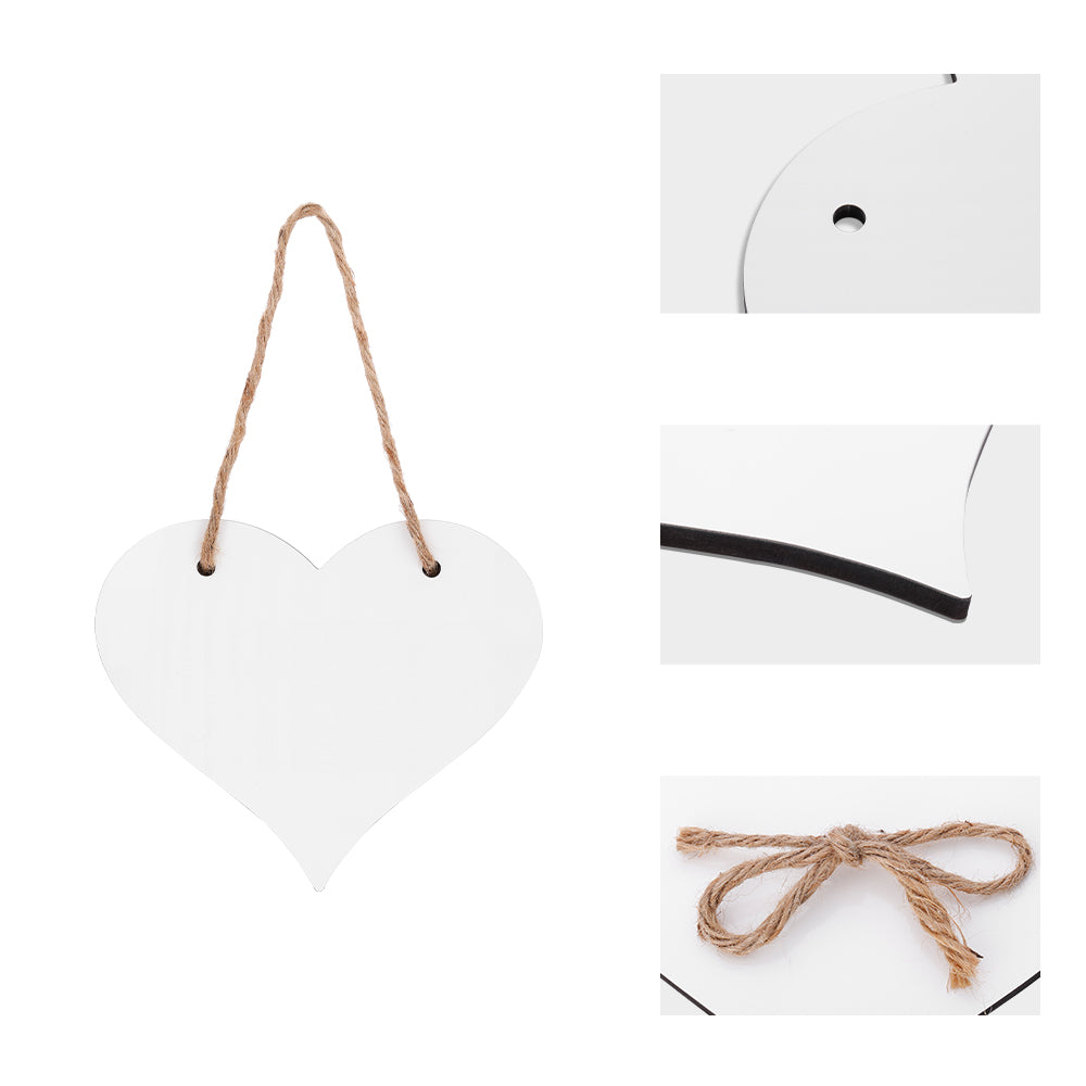 MDF Love Heart Plaque - Single side printable
