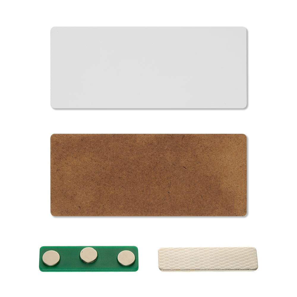 MDF  Name Badge with magnet