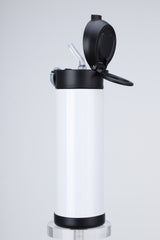Kids Water Bottle with Straw -500ml -Black
