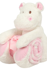 Mumbles Hippo With Pink Blanket