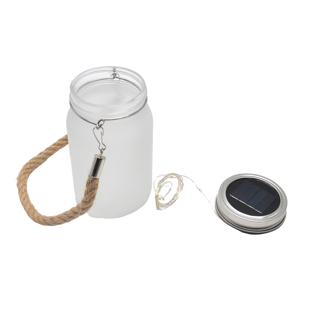 Mason Jar with Solar Powered Lights - Clear