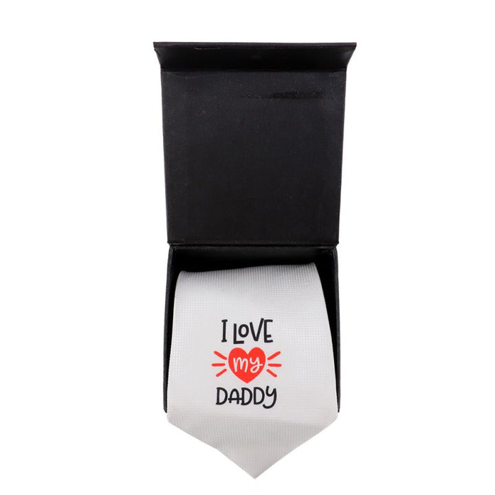 Sublimation Mens White Tie with Gift Box Dad