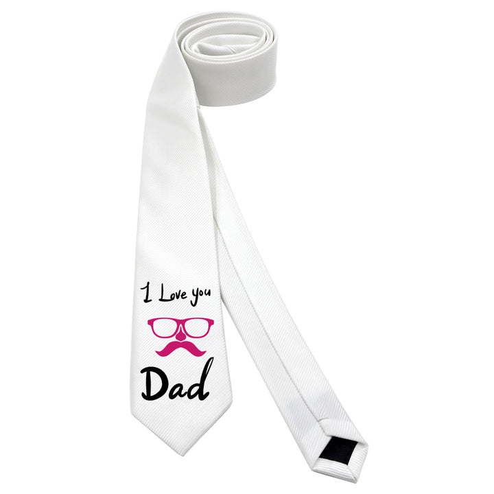 Sublimation Mens White Tie with Gift Box Dad