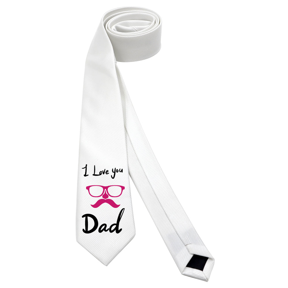 Sublimation Mens White Tie with Gift Box Dad