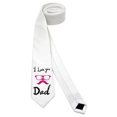 Sublimation Mens White Tie with Gift Box Dad