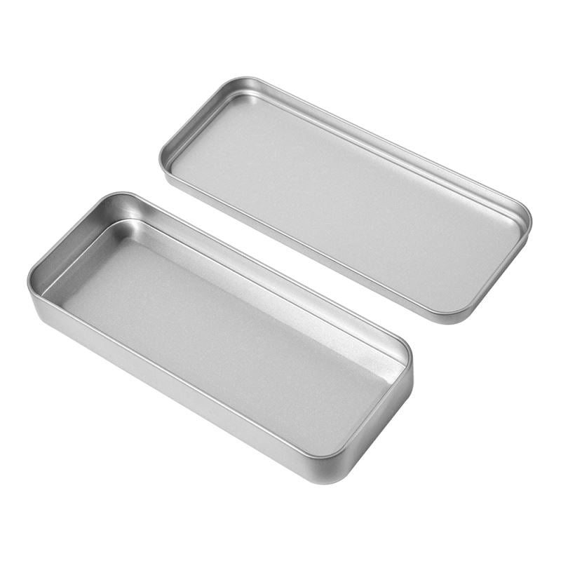 Silver Metal Stationary Tin