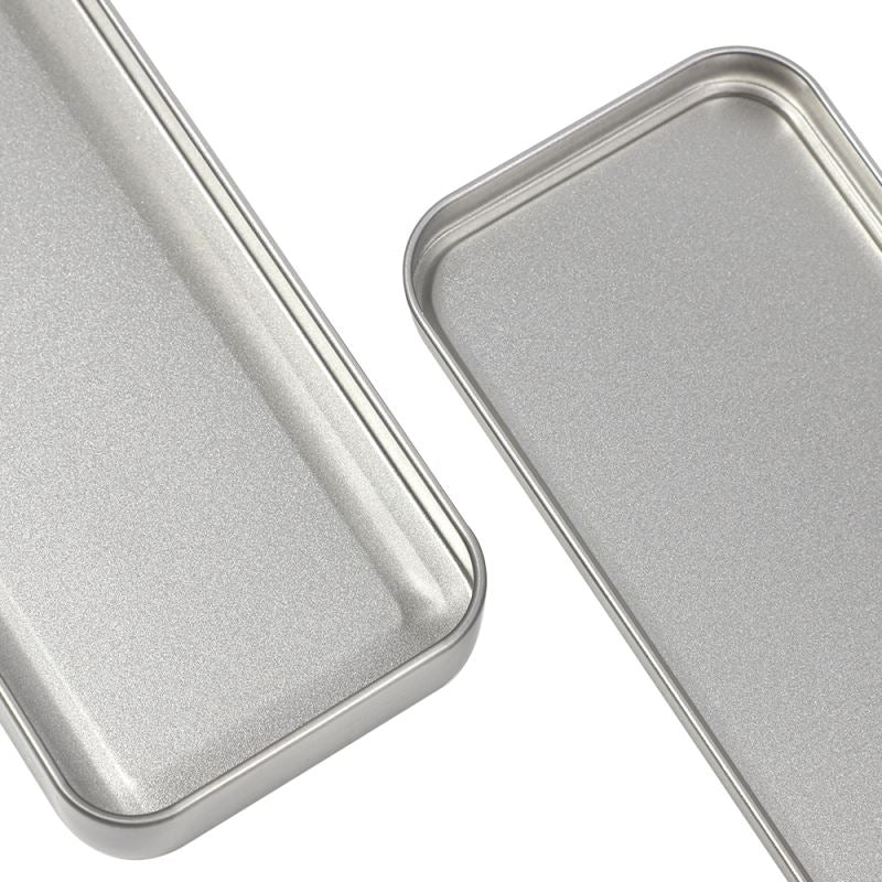 Silver Metal Stationary Tin