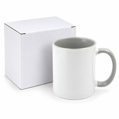 11oz Grey Coloured inner mug and handle + mug box