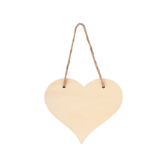 Natural MDF Heart door plaque