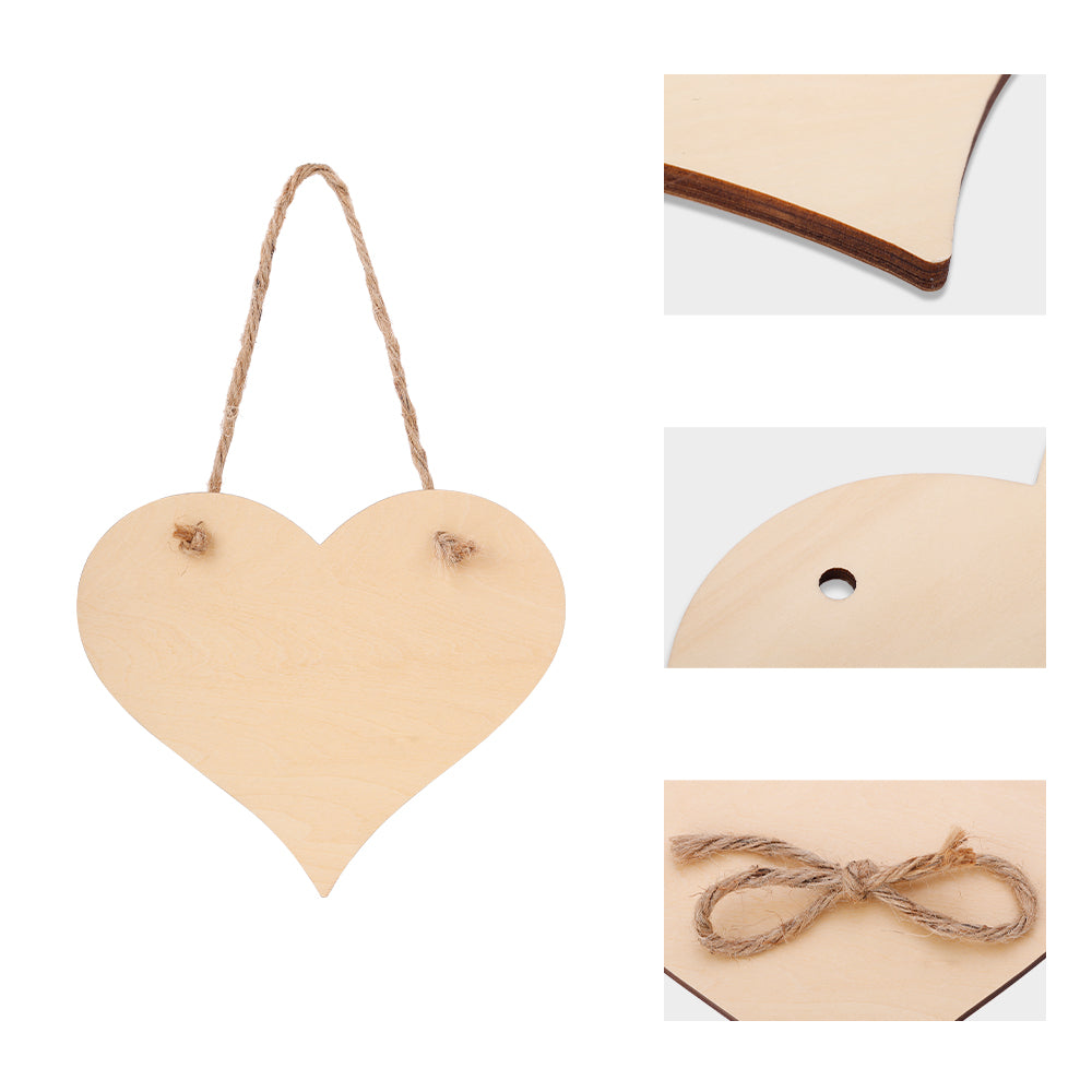 Natural MDF Heart door plaque