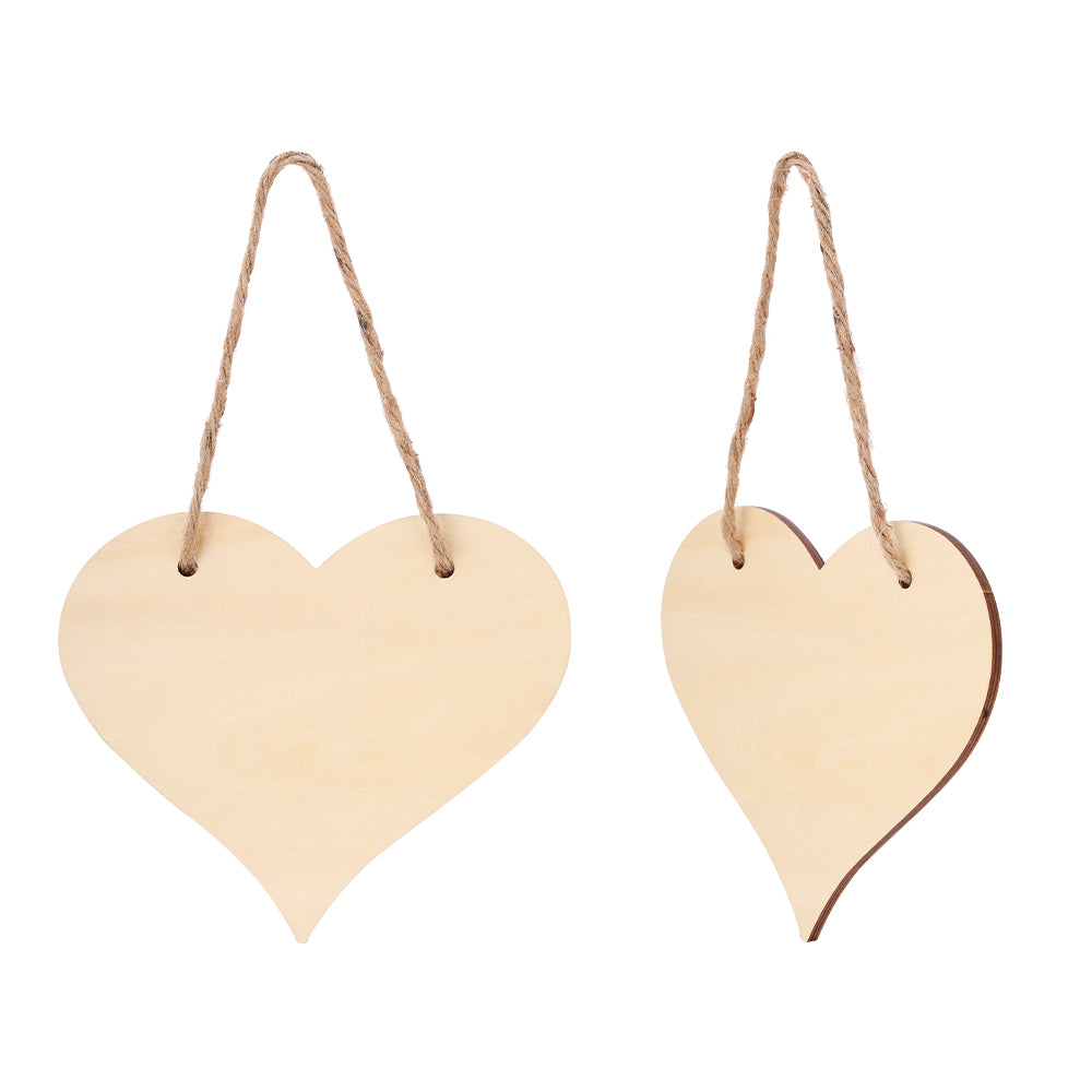 Natural MDF Heart door plaque