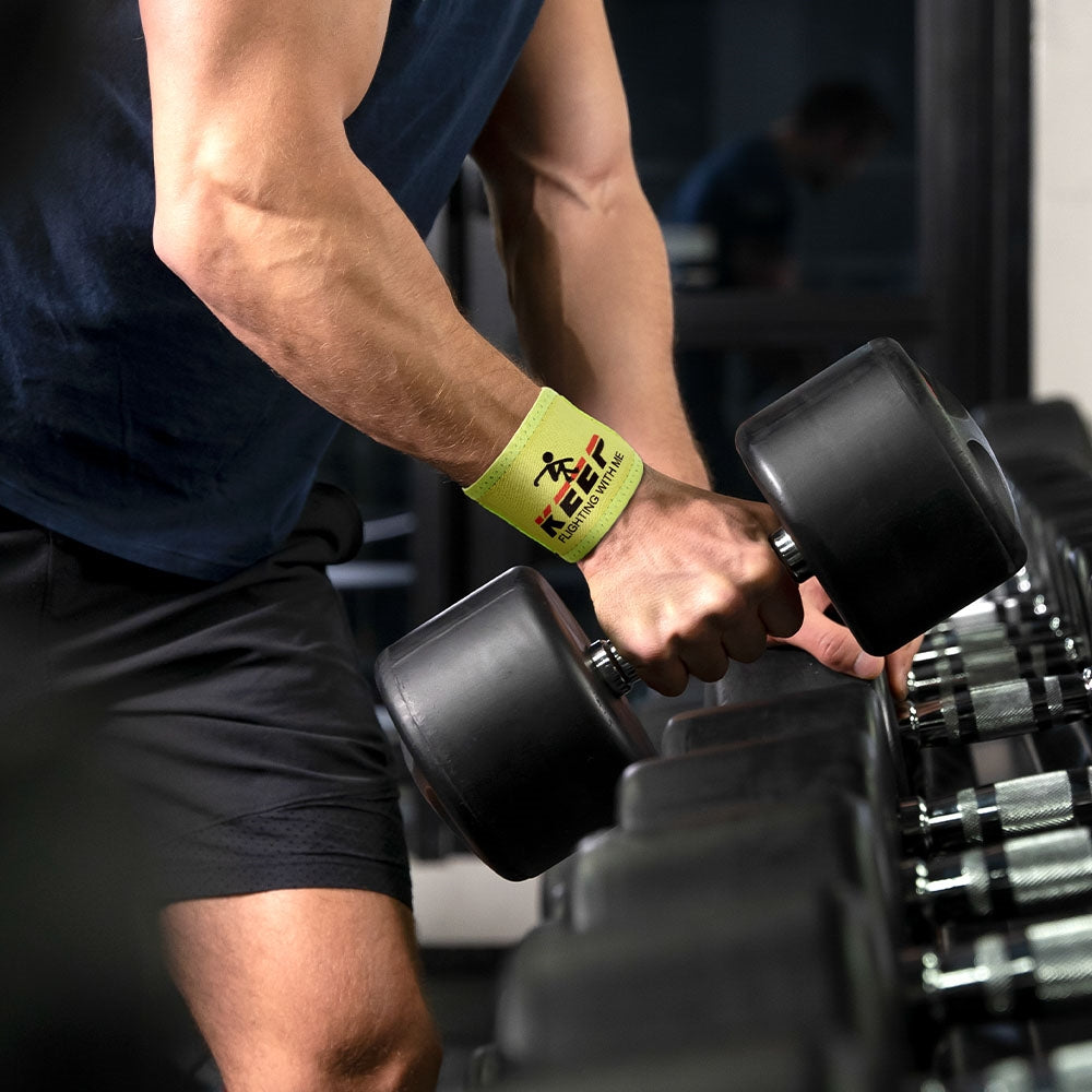 Sublimation blank neoprene green wrist bands pair