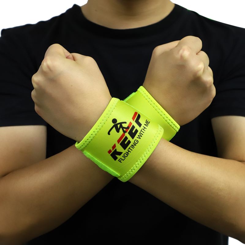 Sublimation blank neoprene green wrist bands pair