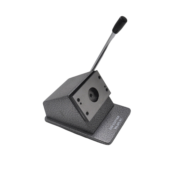 Paper Die Cutter 35mm with ergonomic handle and sturdy metal base, ideal for crafting precise 25mm badge inserts.