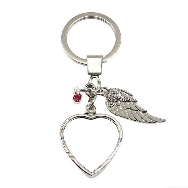 Memorial Urn Cremation Keychain - Pink Heart