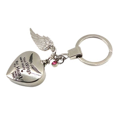 Memorial Urn Cremation Keychain - Pink Heart