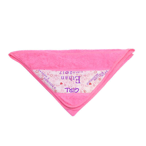 Pink Baby Towel - 75 x 75 cm