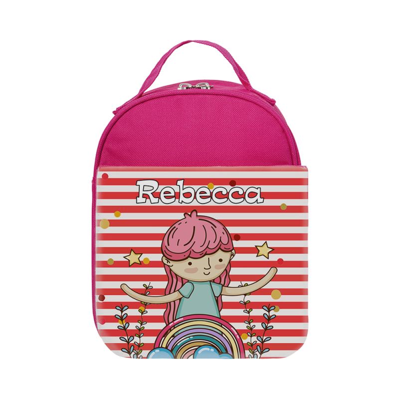 sublimation blank kids lunch bag pink