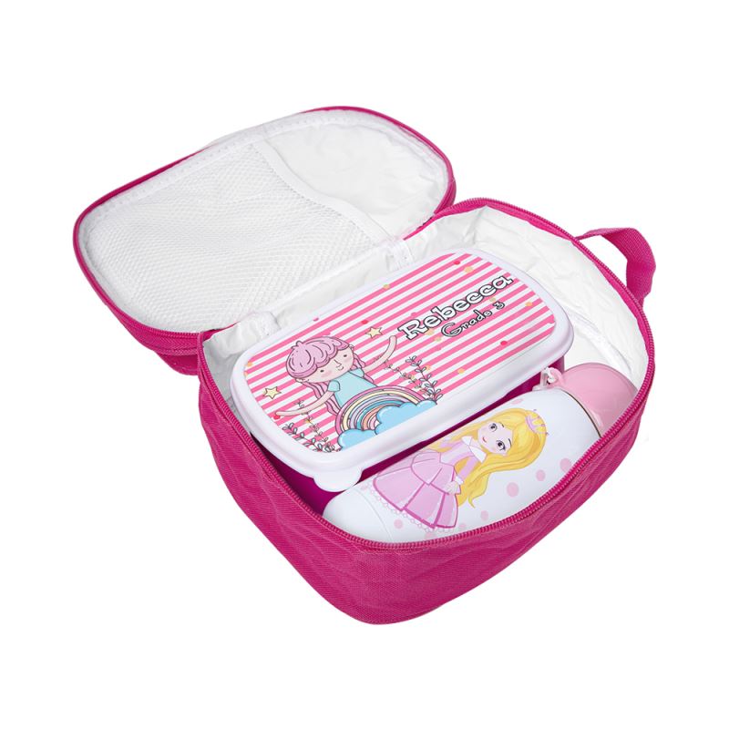 sublimation blank kids lunch bag pink