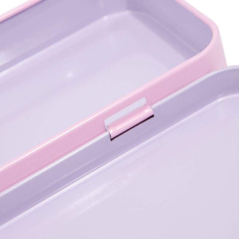 Pink Stationary metal tin